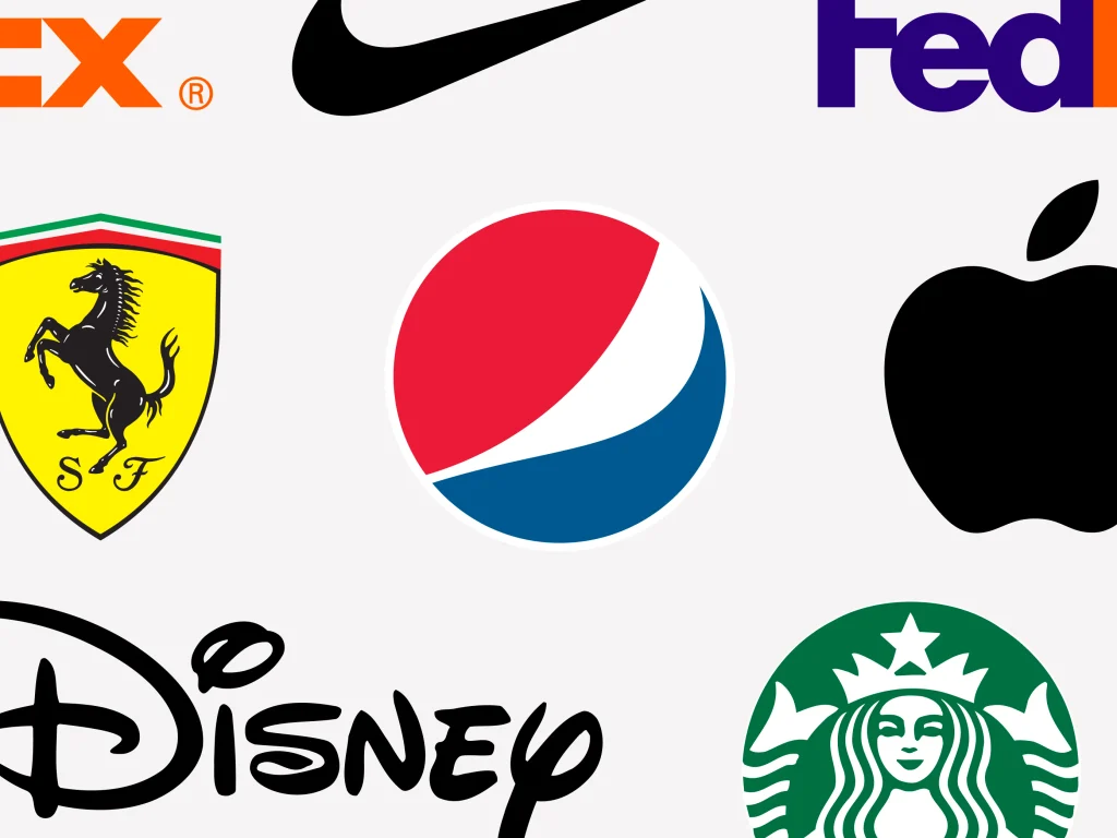 Popular logos from brands